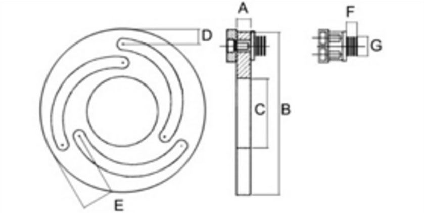 Jaw Boring Rings JB Type Dimensions